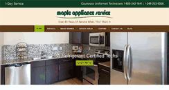 Desktop Screenshot of mapleappliance.com